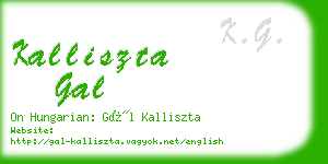 kalliszta gal business card